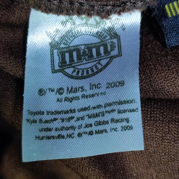 NASCAR m&m's Racing Kyle Busch 18 shorts boys XL(18-20) brown yellow - Picture 8 of 14